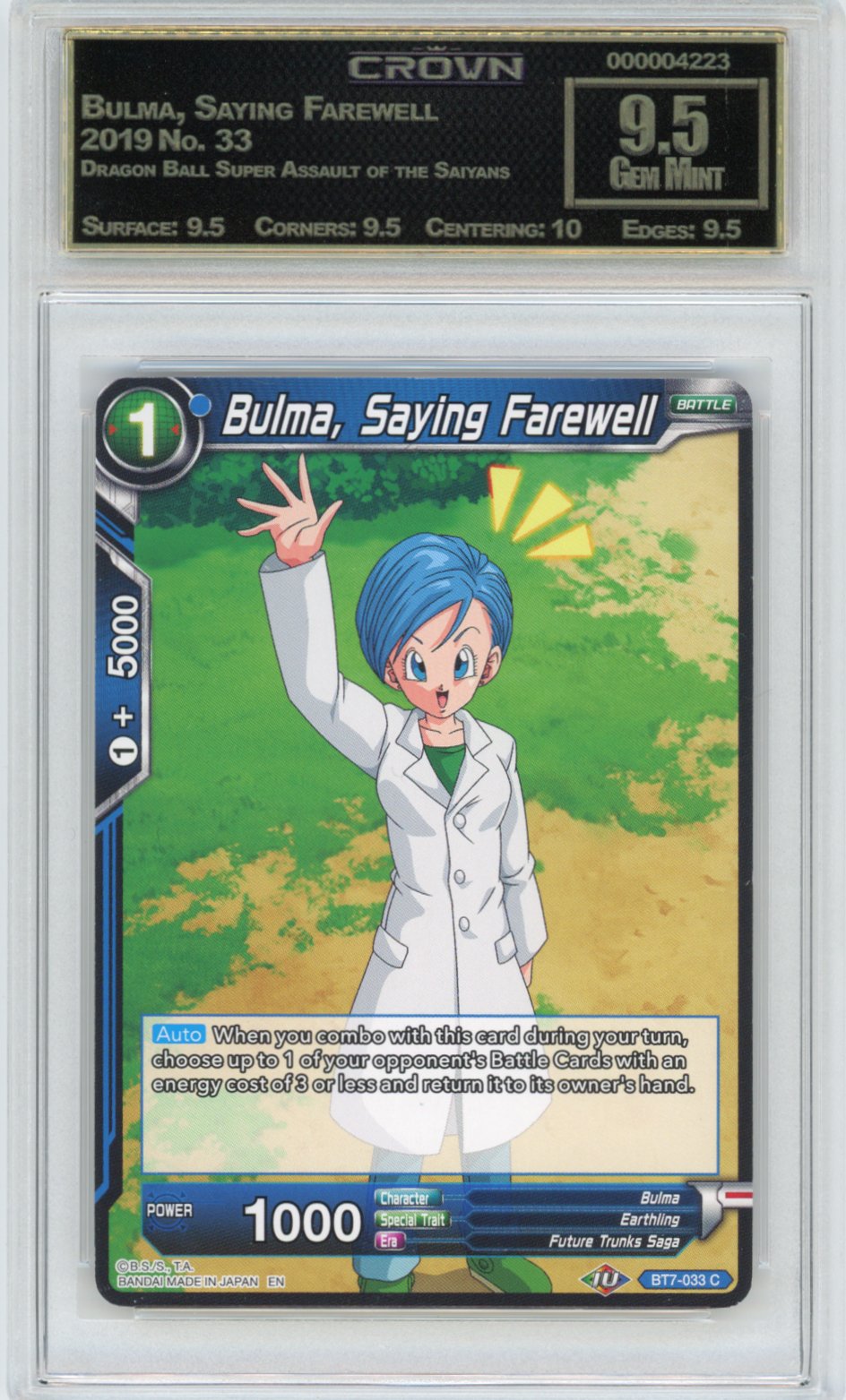 Bulma, Saying Farewell