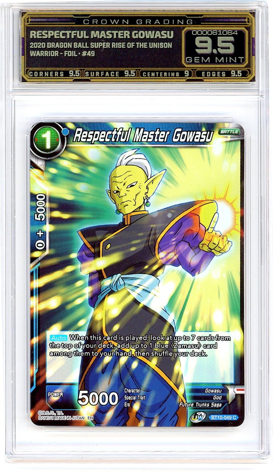 Respectful Master Gowasu