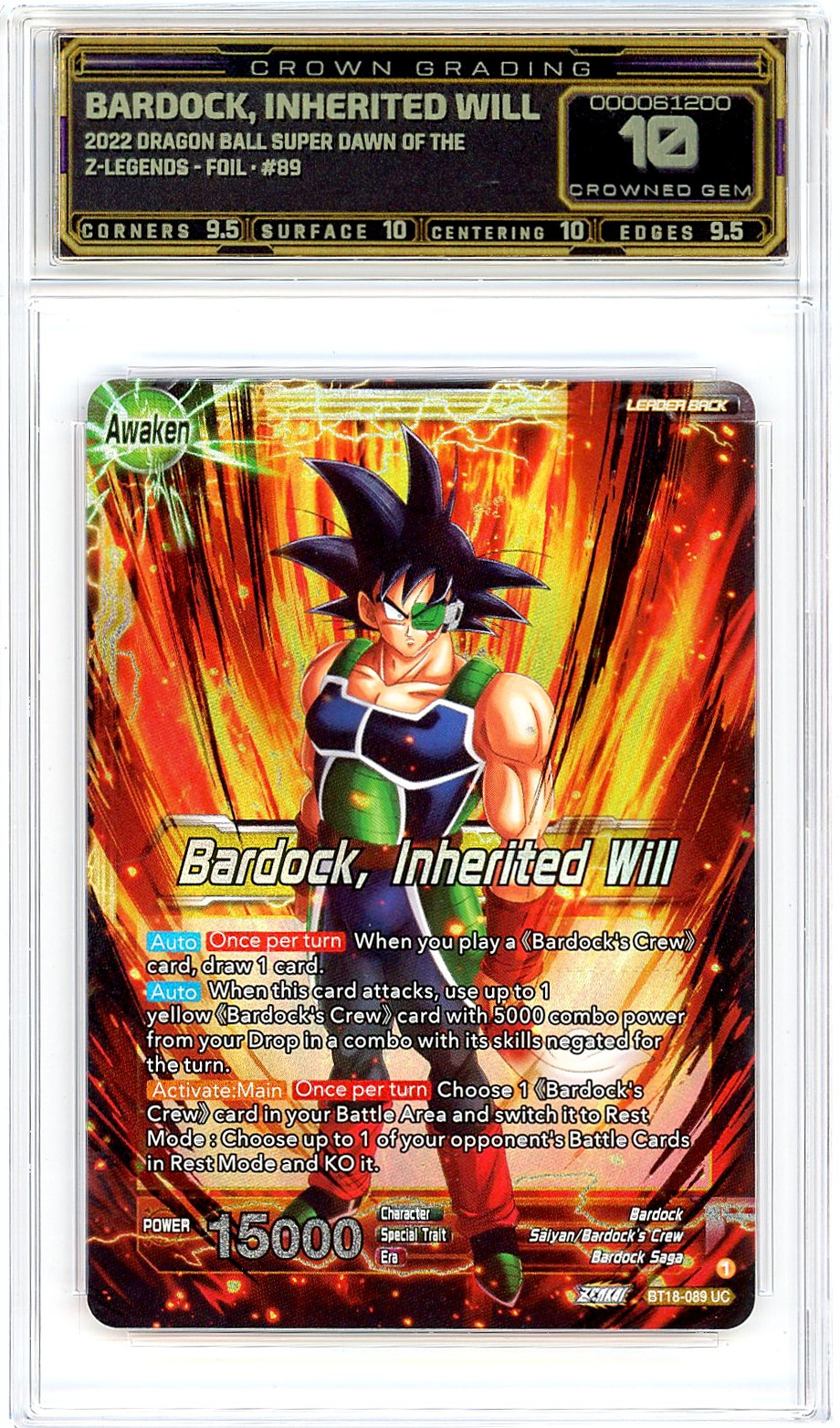 Bardock, Inherited Will