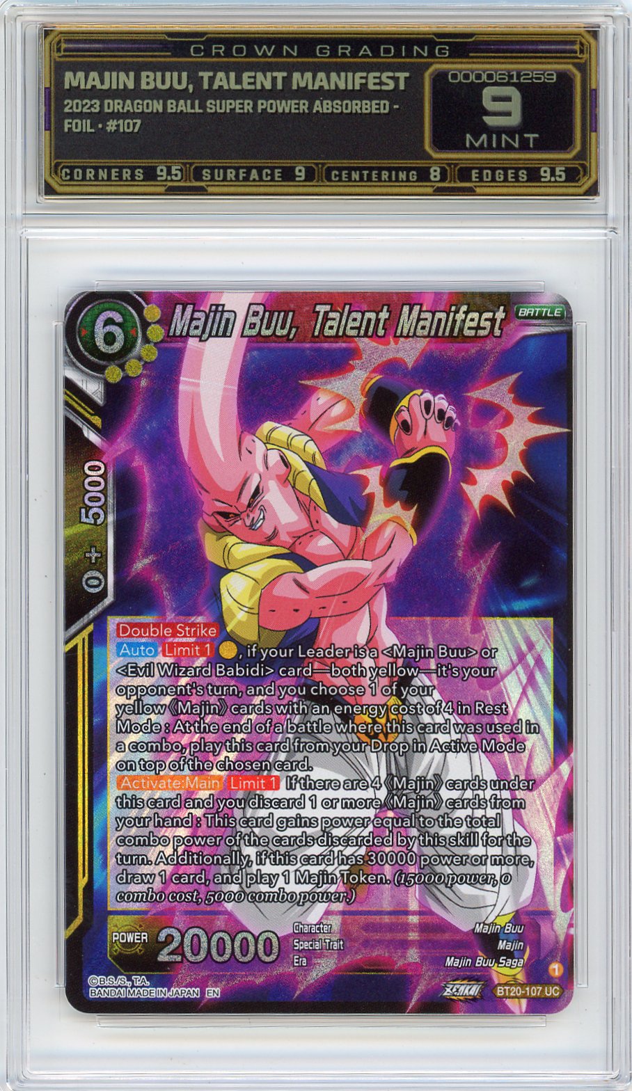 Majin Buu, Talent Manifest