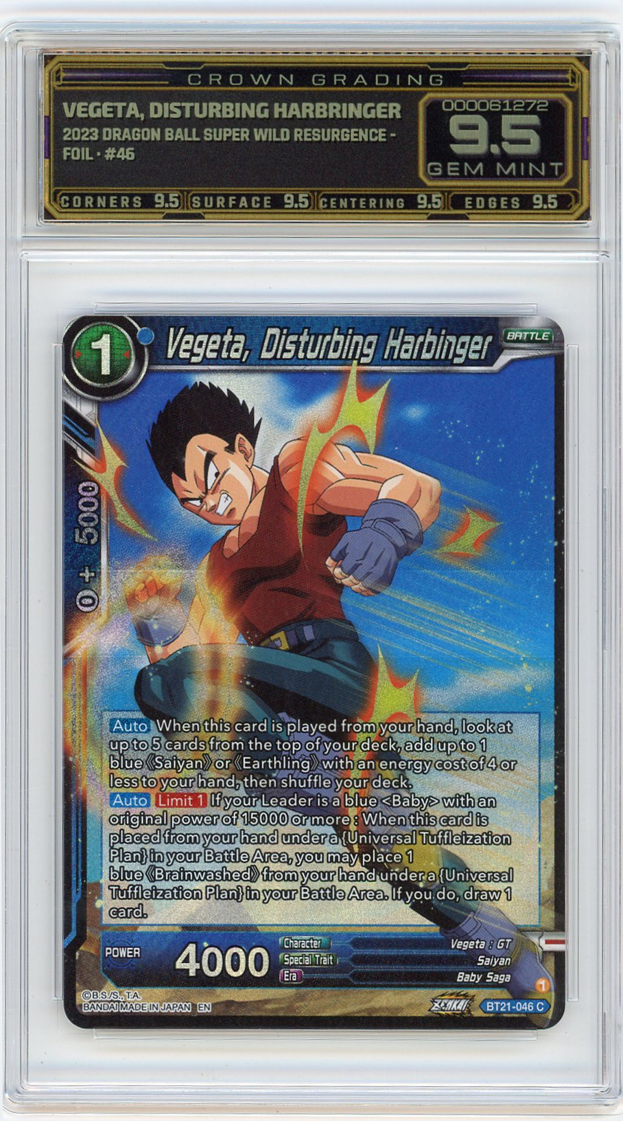 Vegeta, Disturbing Harbringer
