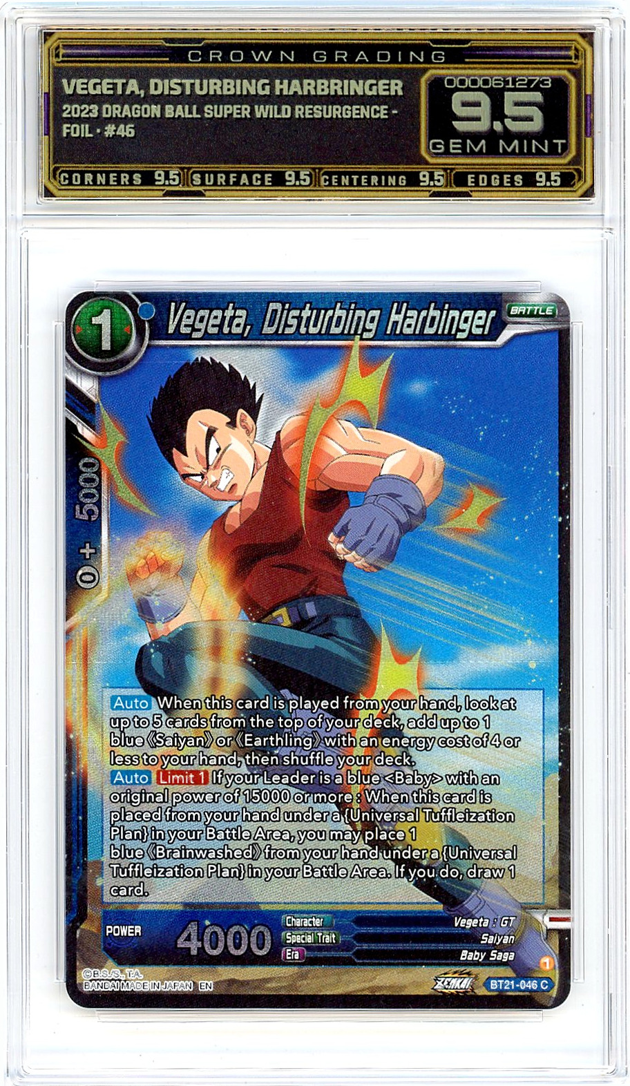 Vegeta, Disturbing Harbringer